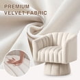 thumbnail image 6 of Korser 360° Swivel Accent Chair with Velvet Upholstered Swivel Barrel Chairs for Living Room, Bedroom,Beige, 6 of 8