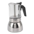 thumbnail image 4 of Moka Pot Coffee Maker, Heat- Glass Moka Pot Stainless Steel Heat Portable Classic Italian Coffee Maker for Home and Cafe, 4 of 5