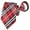 26-RedCheck, variant on Mens Zipper Tie Red Check Striped Pretied Necktie Business Polyester Wedding Work Formal