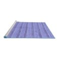 thumbnail image 2 of Ahgly Company Machine Washable Indoor Square Abstract Blue Modern Area Rugs, 7' Square, 2 of 4