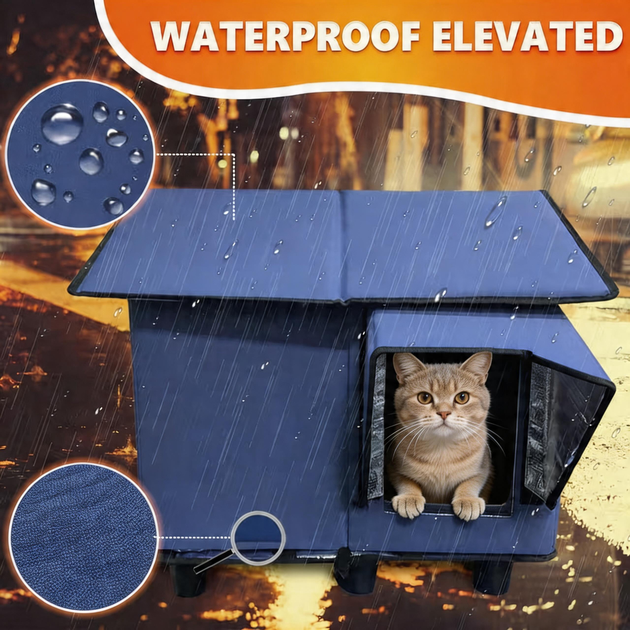 Pet100 Outdoor Cat House Outdoor Cat House Weatherproof for Indoor and Outdoor Use Insulated and Weatherproof，Waterproof Shelter for Cats
