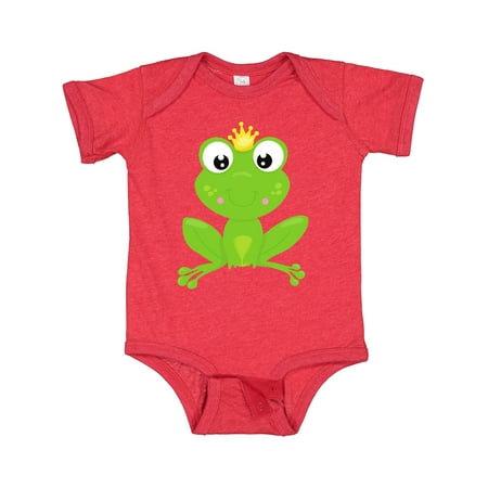 

Inktastic Cute Frog Green Frog Crown Frog Prince Gift Baby Boy or Baby Girl Bodysuit