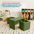 thumbnail image 3 of ECR4Kids Tri-Me Table and Cube Chair Play Set, Multipurpose Furniture, Hunter Green, 3-Piece, 3 of 9