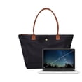 thumbnail image 4 of GM LIKKIE - Bolso de hombro para mujer, bolso de nailon con asa superior, bolso plegable de fin de semana, Negro2, L, 4 of 5