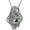 Green, variant on Men's Stainless Steel Vintage Personality Cool Punk Animal Tribe Roaring Crocodile Head with Devil Bloody Eye Gemstone Amulet Pendant Necklace