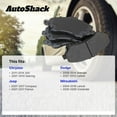 thumbnail image 3 of AutoShack Rear Ceramic Brake Pad Set for Jeep, Dodge & Chrysler, Patriot 2007-2017 Compass 2007-2017 Avenger 2008-2014 200 2011-2014, FWD AWD 4WD L4 2.0L 2.4L V6 2.7L 3.5L 3.6L, 3 of 5