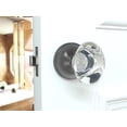 thumbnail image 5 of Dummy Oval Egg Crystal Door Knobs Dark Grey Round Rosette, 5 of 6