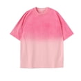 thumbnail image 1 of Mens Gym T-Shirts 100% Cotton Comfort Fit Breathable Athletic Shirts,Summer Distressed Gradient Color Basic Tees Loose Fit Short Sleeve Crewneck Workout Tops, 1 of 2