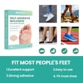 thumbnail image 2 of Welnove Moleskin Adhesive Pads, Blister Bandages - for Blister, Callus & Bunion Prevention, 32 Sheets, Beige, 2 of 7
