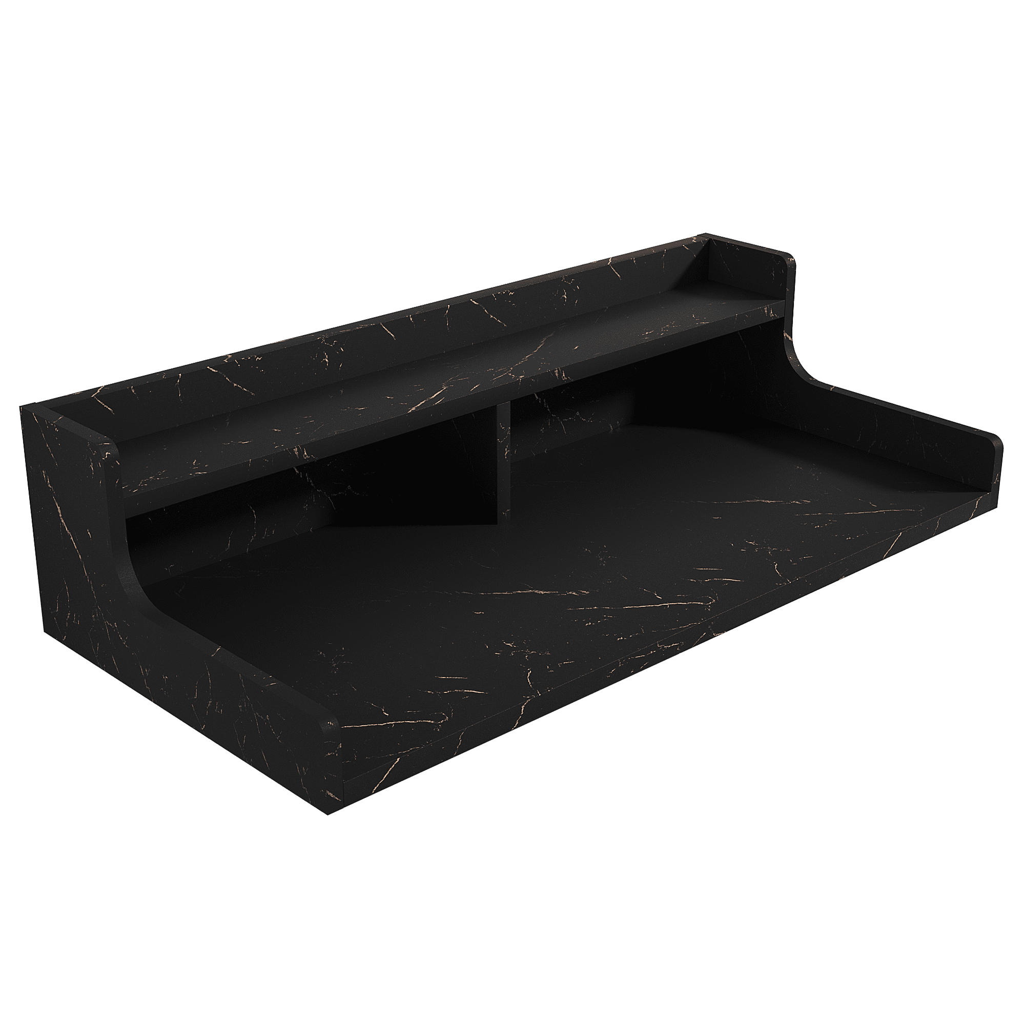 Mintazer 54" Laundry Room Countertop, 2 Tier Washer Dryer Topper with Storage Shelf for Laundry Room, Black