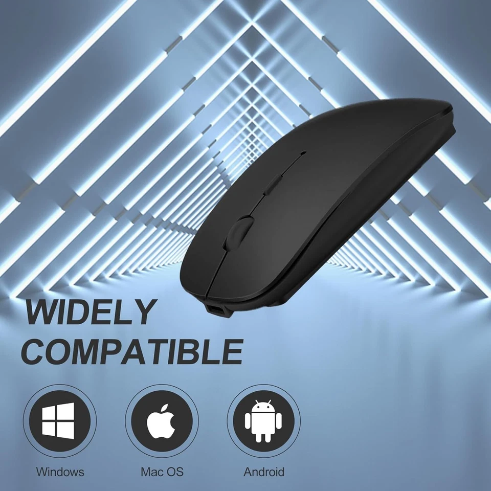 CIRCLE- Rechargeable 4 Modes Bluetooth Mouse 3.0/5.2+Usb-2.4G/Type-C Wireless Pc Mouse