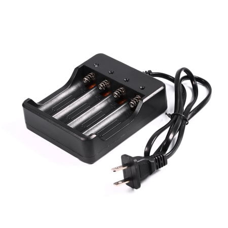 4 Independent Slots Universal Battery Charger for 18650 Rechargeable Battery(No batteries