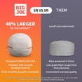 thumbnail image 6 of Big Joe Fuf 5Ft Oversized Foam Bean Bag Chair for Kids, Teens, Adults, Merlot Cloudweave, 5 foot Large Reading and Gaming Seat, 6 of 7