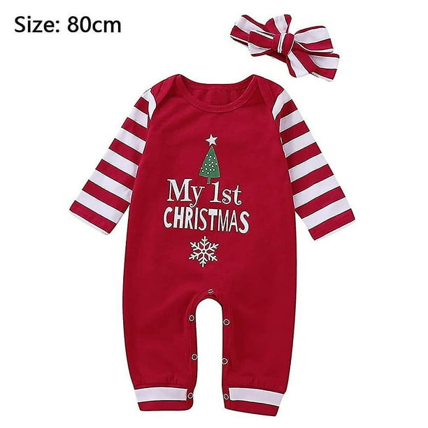 Newborn Baby Girls Boys Christmas Clothes Outfits My First
