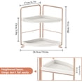 thumbnail image 3 of GHSDFBB Bathroom Organizers Countertop, 2-Tier Corner Shelf, Counter Organizers, Bathroom Storage, Makeup Cosmetic Perfume Vanity Organizers for Bathroom Washroom Kitchen Spice Rack, 3 of 7