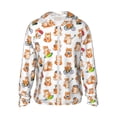 thumbnail image 2 of Lsque Kawaii Shiba Dog UPF 50+ Lightweight Sun Protection Men's Women's Long Sleeve Shirt, Hoodie Performance -Medium, 2 of 9