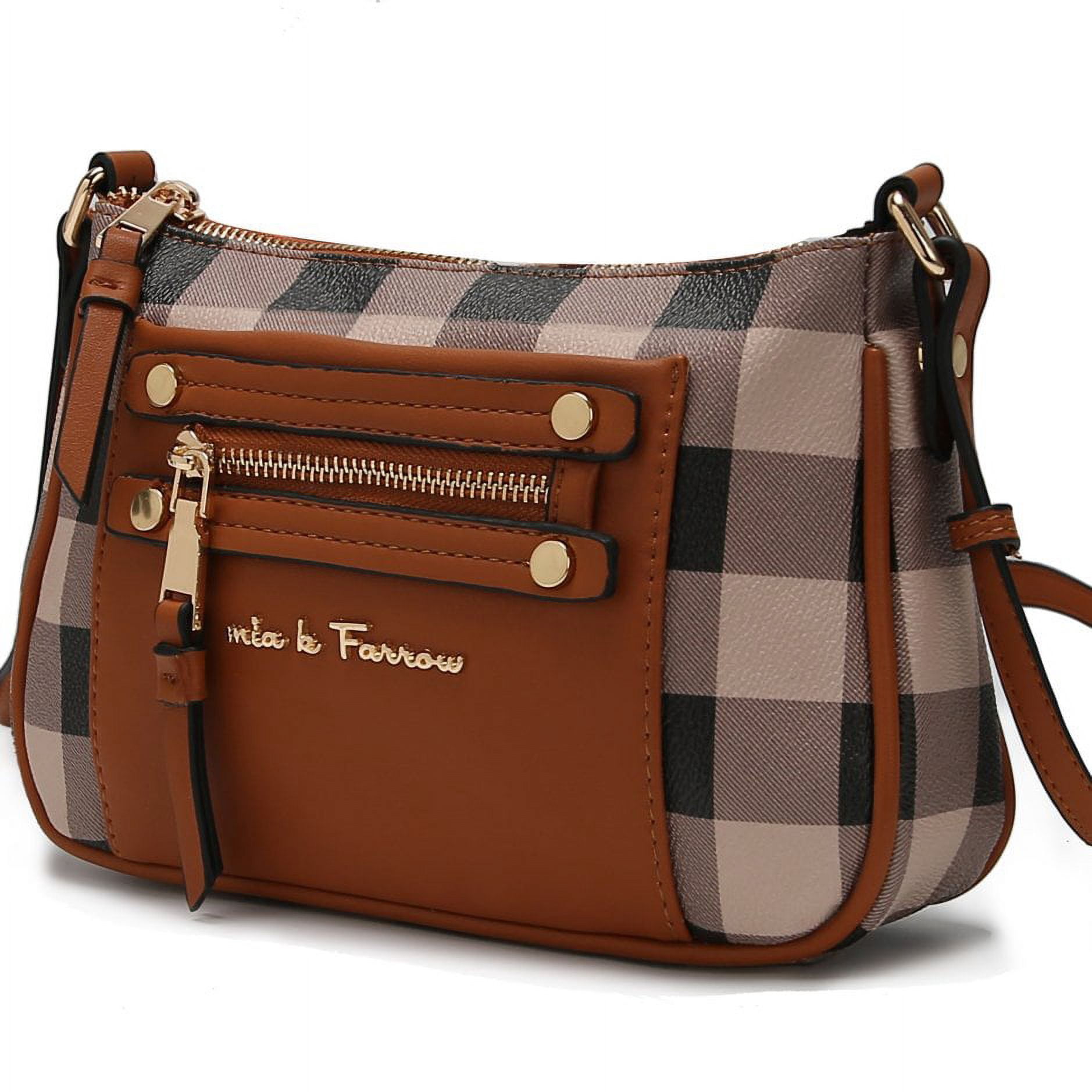 MKF Collection Elliana Checkered Crossbody Bag by Mia K. Farrow