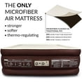 thumbnail image 2 of Englander First Ever Microfiber Queen Air Mattress, Luxury Microfiber airbed with Built in Pump, Highest End Blow up Bed, Inflatable Air Mattresses for Guests Home Travel, Brown, 2 of 6