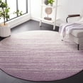 thumbnail image 3 of SAFAVIEH Adirondack Esmond Striped Area Rug, Cream/Purple, 8' x 8' Round - Modern Design, Cream & Purple, Ideal for Living Room, Bedroom, Dining Space, 3 of 12