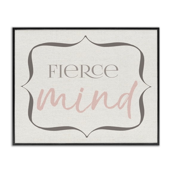Stupell Industries Farmhouse Elegant Fierce Mind Black Framed Giclee Art, 14 x 11, by Lil' Rue