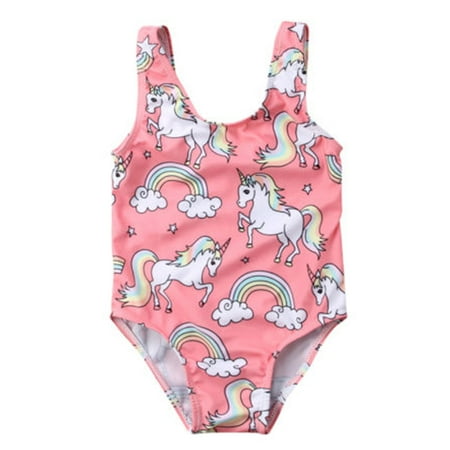 

Pudcoco Baby One-Piece Unicorn Print Bikini Swimwears