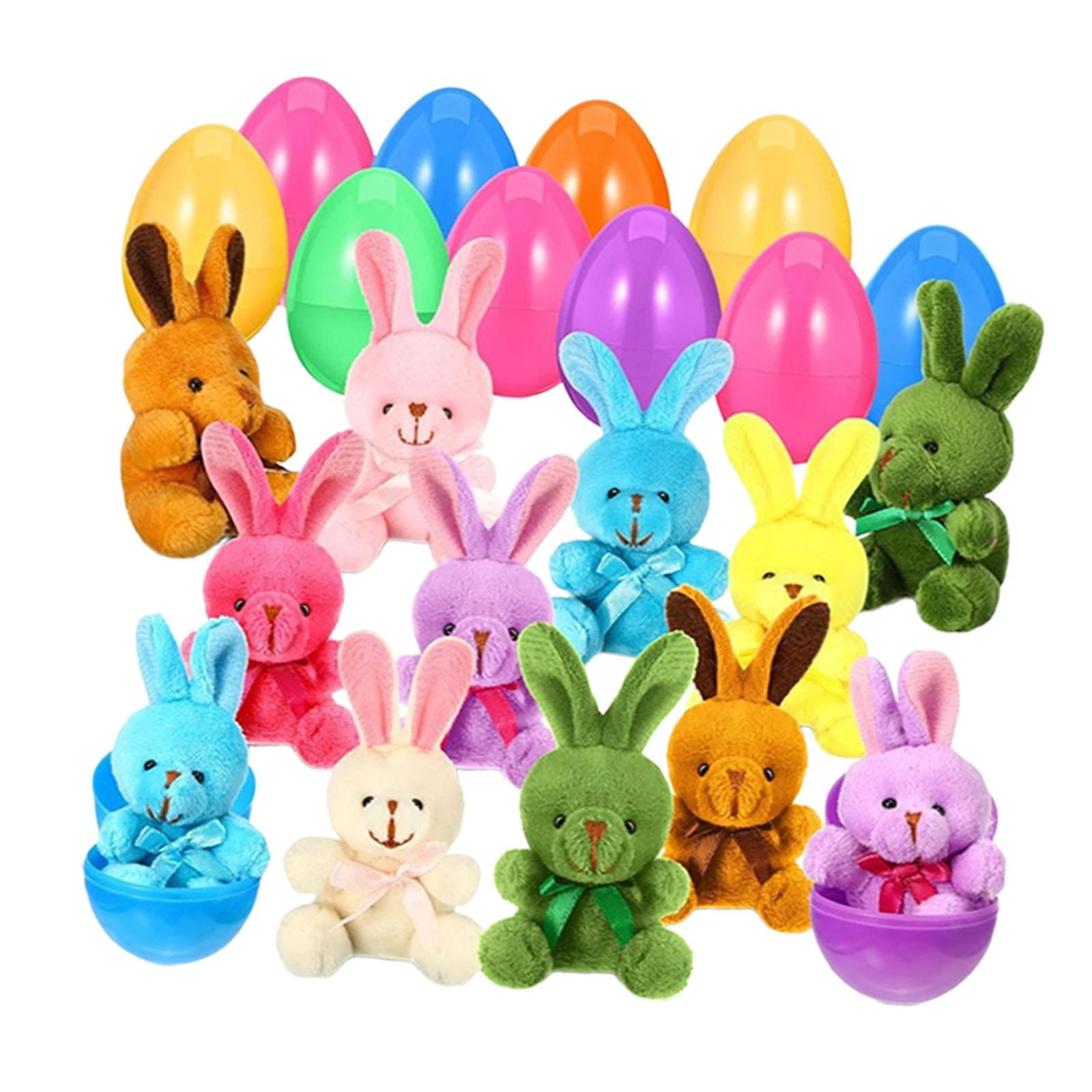 balikha 12 Pieces of Easter Eggs Pre -filled with Luxury Toys, Stuffed s Colorful Basket s for Adults, Girls, Boys,