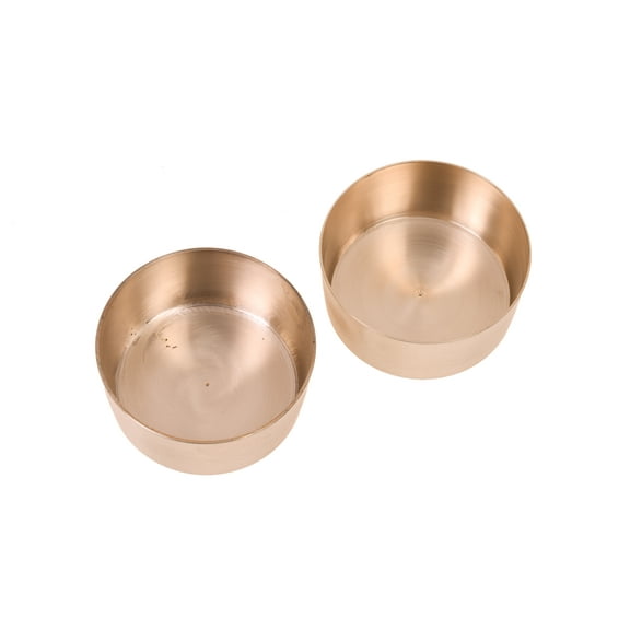 De Kulture Works Bronze Kansa Katori Bowl Set of 2, 3.15 inches Diameter