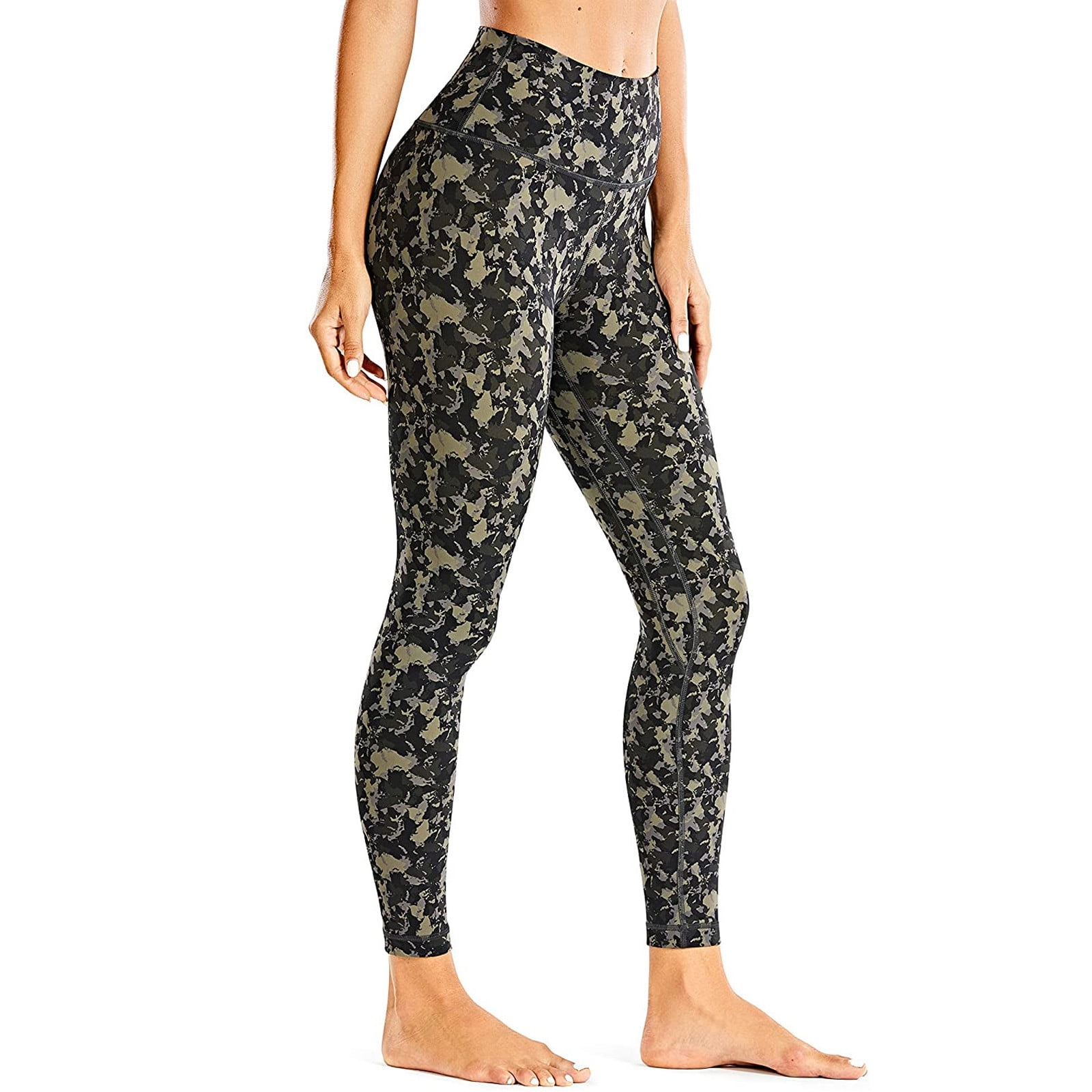 Women Leopard Pockets Yoga Leggings High Waist Pants Gym Fitness Sport Trousers 