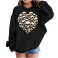 thumbnail image 2 of bbymog Halloween Long Sleeve Hoodies for Teen Girls Fashion Funny Skull Graphic Boys Hoodie Fall Winter Boys Sweatshirts Black D 11 Years, 2 of 10