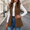 thumbnail image 5 of Zormilly Womens Puffer Vest Winter Sleeveless Open Front Lapel Collar Puffer Jacket with Pockets Warm Quilted Vest, S-3XL, 5 of 6
