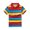 Orange, variant on Virmaxy (2-13 years old) Children's Summer Striped Small Print Shirt Kids Baby Girls Casual Sports Short Sleeve T-shirt Trendy Pullover Shirt Short Sleeve Lapel Top Black 3-4Years