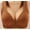 Brown, variant on Tumotour Front Open Bras For Women Lace Pattern Wirefree Button Closeure Breathable Gathering Bra Nursing Underwear Non Steel Ring Underwear Solid Color Shoulder Strap Women Daily Bras
