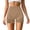 Khaki, variant on Women's High Waisted Seamless Yoga Shorts, Tummy Control Compression Workout Biker Shorts, Quick Dry Athletic Shorts for Gym, Running & Fitness(Pink/M)