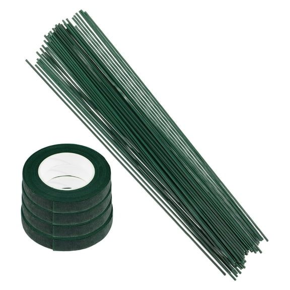 TAILTOSS 1 Set Floral Tape And Wire Set Green Tape For Crafts Flexible Wire Iron Wire Paper