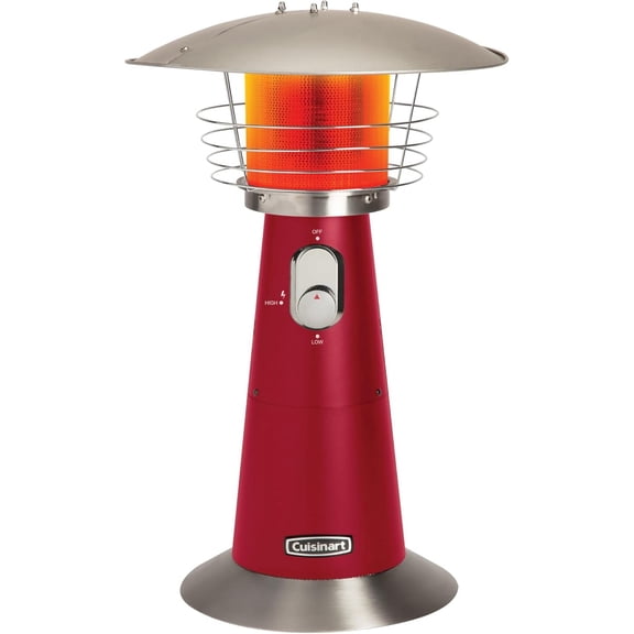 Cuisinart Portable Tabletop Patio Heater, 11,000 BTU Outdoor Propane Heater with Safety Tilt Switch and Adjustable Heat