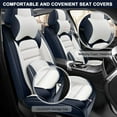 thumbnail image 3 of AFUNTIO Leather 5 Seat Covers for Acura 99% Models,Luxury Car Seat Cushions Full Set,Waterproof Seat Cover for Cars,Nonslip Interior Accessories(Blue and White), 3 of 6