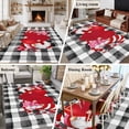 thumbnail image 5 of Valentine's, Area Rug 5x8 FT, Non Slip Bedroom Throw Carpet, Valentine Buffalo Plaid Black Gnomes Love Red Washable Soft Floor Carpet Non-Shedding Rug for Living Room Nursery Dorm Office, 5 of 9