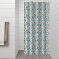 thumbnail image 2 of Lightblue Daisy Flower Green Dots Pattern Shower Curtain 36"x72" ,Bathroom Decorative Shower Curtains Set with 12 Hooks,Modern Waterproof Washable Shower Curtain, 2 of 6