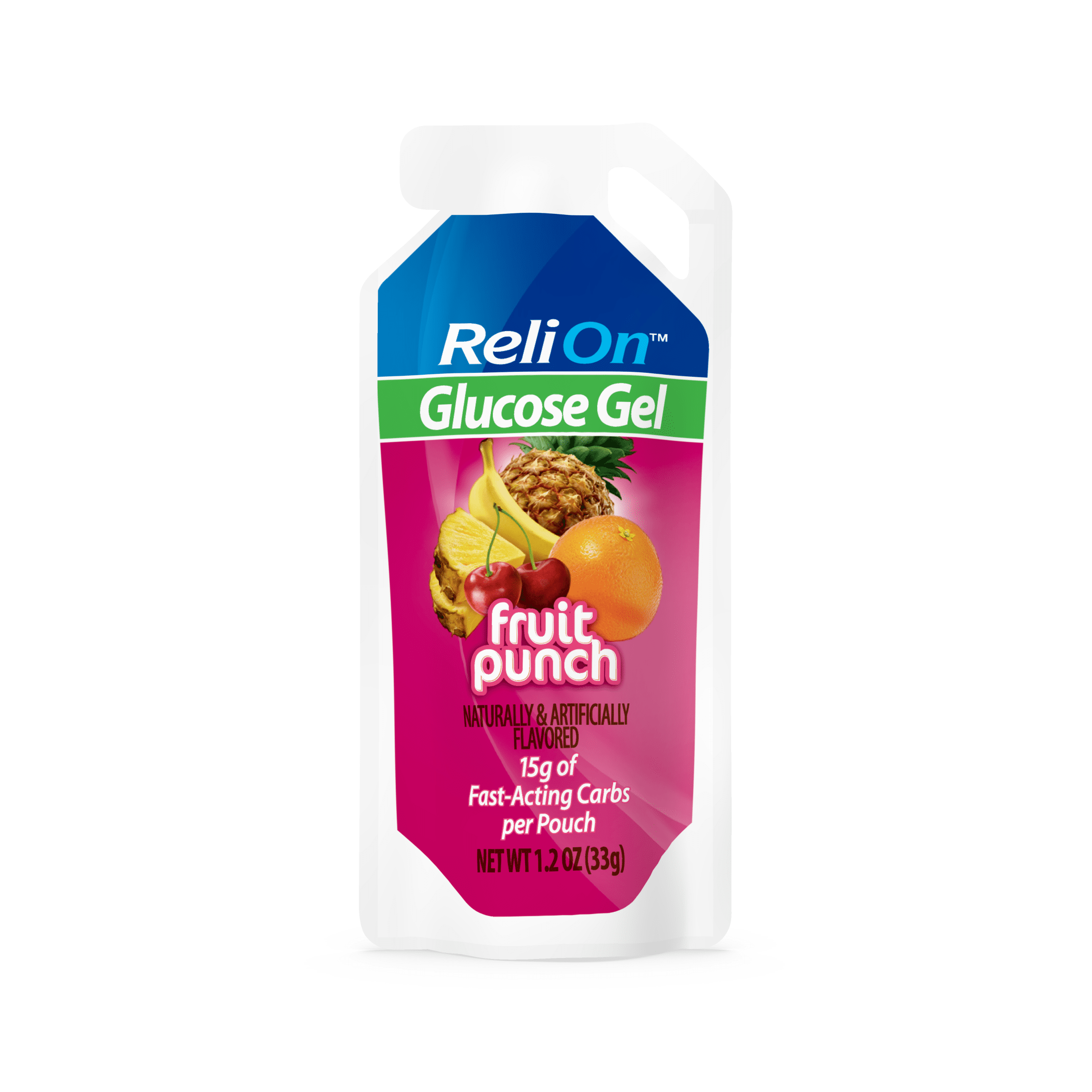 ReliOn Glucose Gel, Fruit Punch Flavor, 1.2 Ounce