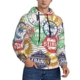 thumbnail image 2 of Daiia Travel Stamp for Men's Fashion Hoodies & Sweatshirts with Kangaroo Pocket Hooded Sweatshirt Breathable & Moisture Wicking-3X-Large, 2 of 7