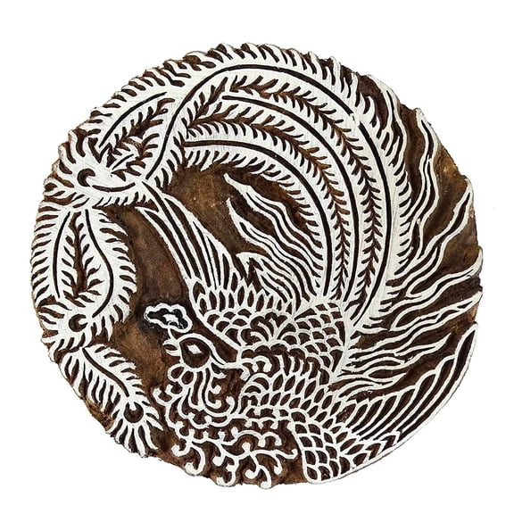 Wooden Printing Block Scrapbook Stamp Bird Textile Printing Stamp Blockprint
