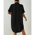 thumbnail image 3 of Bsubseach Women Beach Cover Ups Swiss Dot Shirt Dresses Button Down Swim Coverup Vacation Outfits, 3 of 6