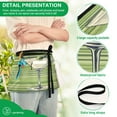 thumbnail image 4 of Yayeee Waist Apron with Pockets for Cooking Waterproof Half Server Aprons, Green Martini Glass, 4 of 7