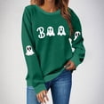 thumbnail image 2 of Yxbdin Crew Neck Sweatshirts Women Graphic Halloween Sweatshirt Funny Ghost Print Fall Pullover Casual Long Sleeve Tops Holiday Daily Wear, 2 of 5