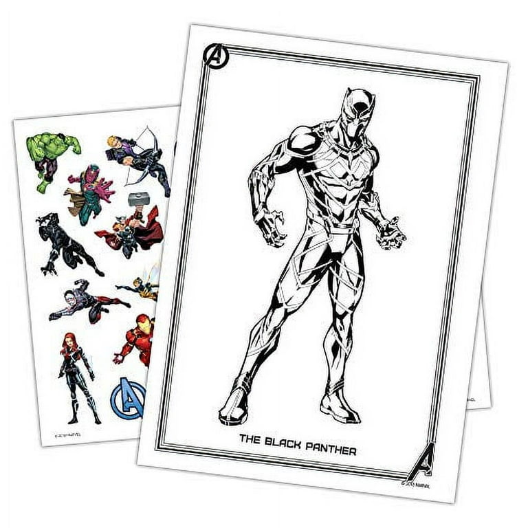 Black Panther Arts and Crafts Set for Kids - Avengers Coloring Bundle with  Black Panther Coloring Utensils, Stickers, Stampers and More | Avengers Art