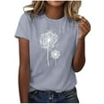 thumbnail image 2 of Blouses pour Femmes, Blouse à Manches Courtes Imprimée Mode pour Femmes, T-Shirt Amusant à Col Rond, 2 of 5