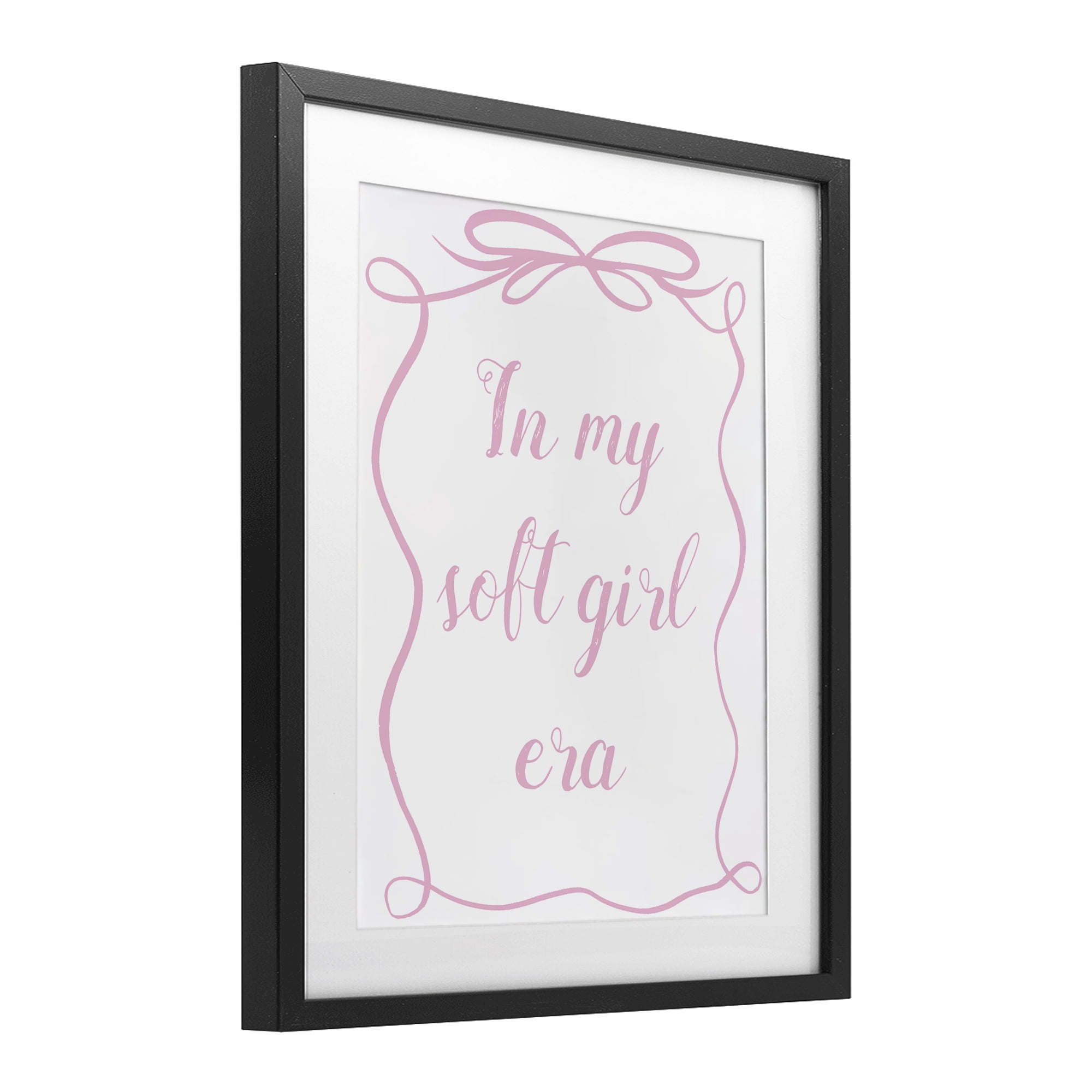 Stupell Industries In My Soft Girl Era Black Framed Print Under Glass, design by Lucille Price