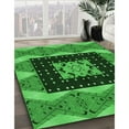 thumbnail image 3 of Ahgly Company Machine Washable Indoor Round Transitional Deep Emerald Green Area Rugs, 5' Round, 3 of 7