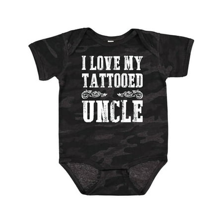 

Inktastic I Love My Tattooed Uncle White Text Gift Baby Boy Bodysuit