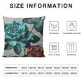 thumbnail image 5 of Chilfamy Romantic Rose Throw Pillow Covers Grunge Navy Blue Ombre Pillow Covers for Adult,Vintage Watercolor Artwork Cushion Cases,Oil Painting Butterfly Floral Decorative Square Pillow Cases White, 5 of 5